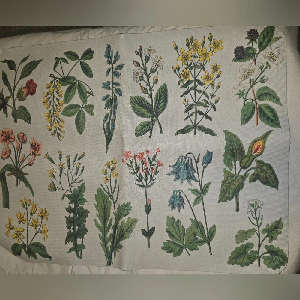 Green and Yellow botanical x large mouse pad‎